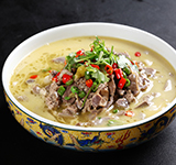Sour Soup w. Pickled Peppers & <br>Chicken Giblets (Spicy)<br>酸汤泡椒鸡杂(辣)